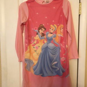 Gown Disney Princess girls new size 7-8 polyester long sleeves lace nylon pink